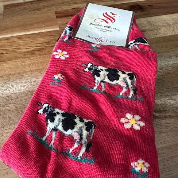 Sock Smith ladies cow socks, one size fits most - Picture 2 of 3
